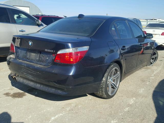 WBANB53587CN94041 - 2007 BMW 550 I BLUE photo 4