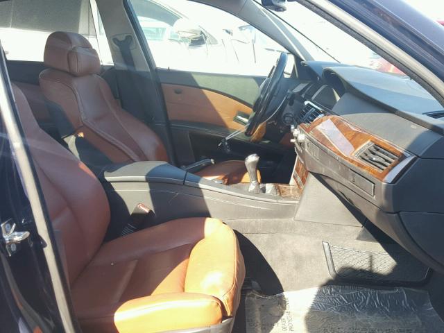 WBANB53587CN94041 - 2007 BMW 550 I BLUE photo 5