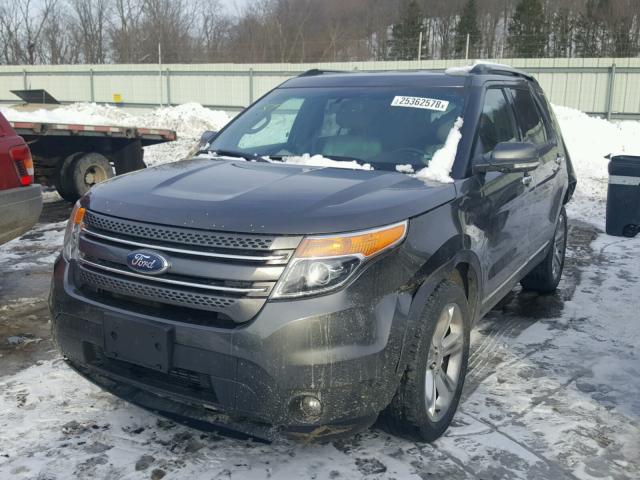 1FM5K8F80FGA16268 - 2015 FORD EXPLORER L GRAY photo 2