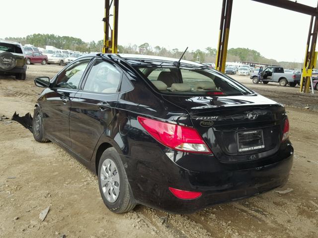 KMHCT4AE8HU254271 - 2017 HYUNDAI ACCENT SE BLACK photo 3