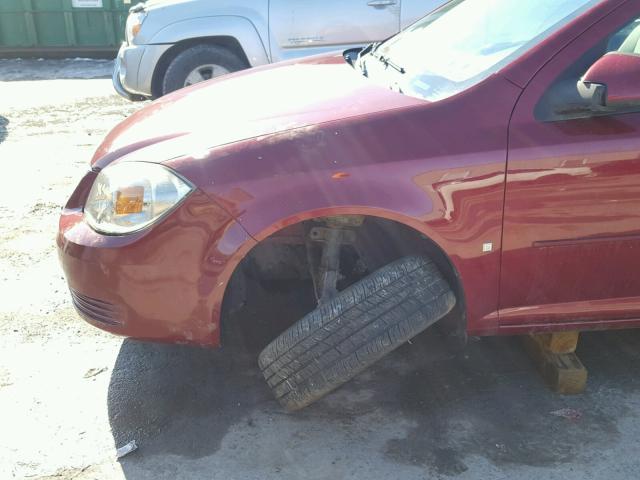 1G1AL18F987267658 - 2008 CHEVROLET COBALT LT MAROON photo 9