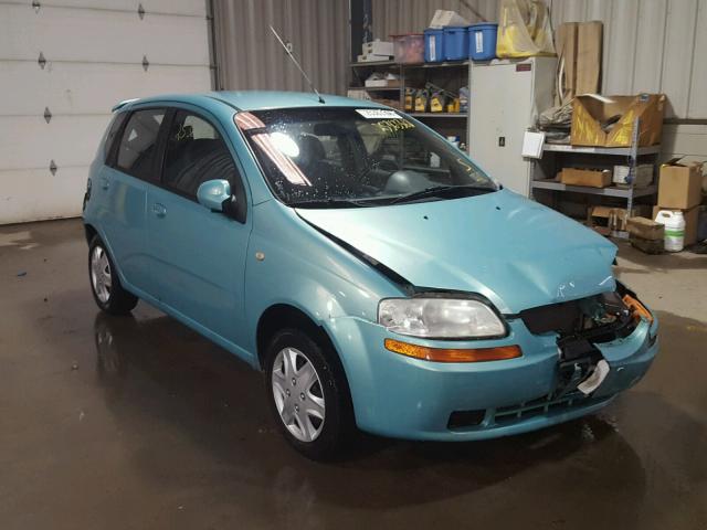 KL1TD62675B368295 - 2005 CHEVROLET AVEO BASE Zielony zdjęcie 1