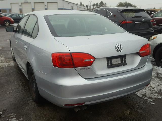 3VW1K7AJ1EM444732 - 2014 VOLKSWAGEN JETTA BASE 银色 照片 3