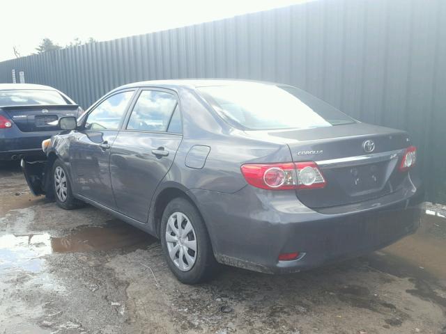 2T1BU4EE8BC751011 - 2011 TOYOTA COROLLA BA GRAY photo 3