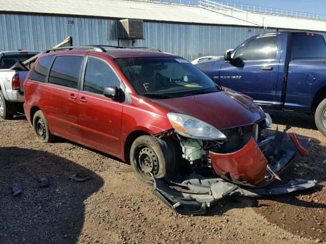 5TDZK23C29S277939 - 2009 TOYOTA SIENNA CE RED photo 1