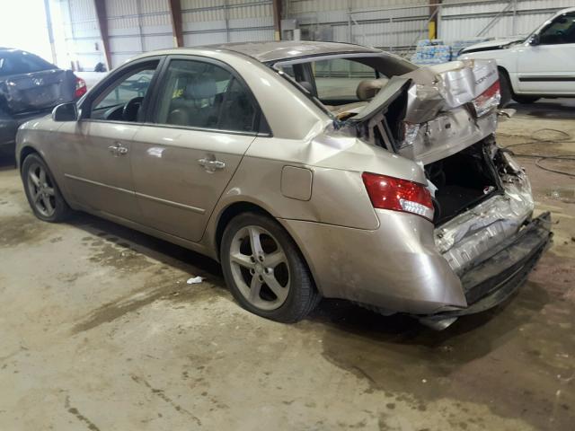 5NPEU46F96H007926 - 2006 HYUNDAI SONATA GLS GOLD photo 3