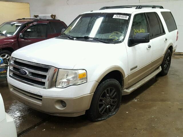 1FMFU17557LA77781 - 2007 FORD EXPEDITION WHITE photo 2