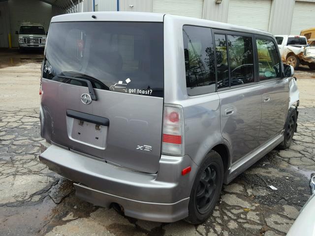 JTLKT334664124716 - 2006 TOYOTA SCION XB GRAY photo 4