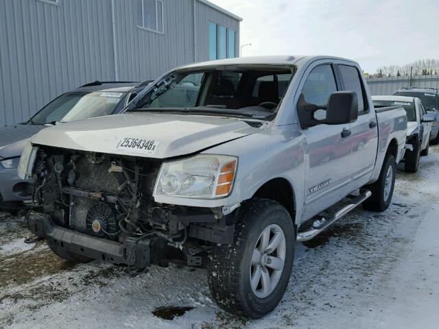 1N6AA0EC8DN301867 - 2013 NISSAN TITAN S SILVER photo 2