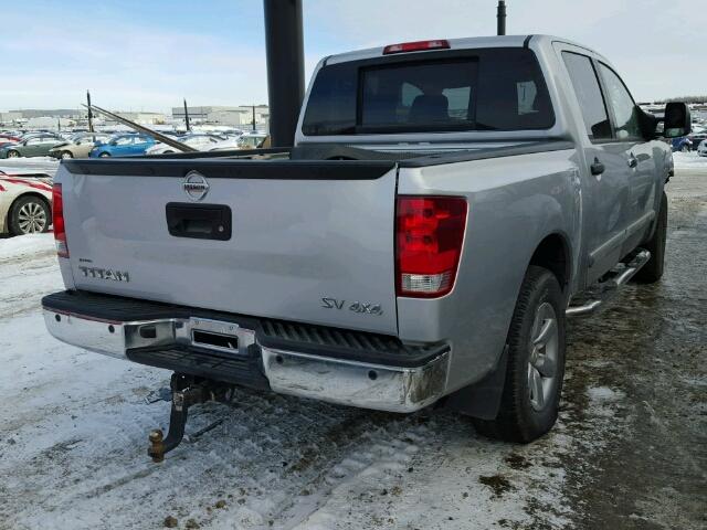 1N6AA0EC8DN301867 - 2013 NISSAN TITAN S SILVER photo 4