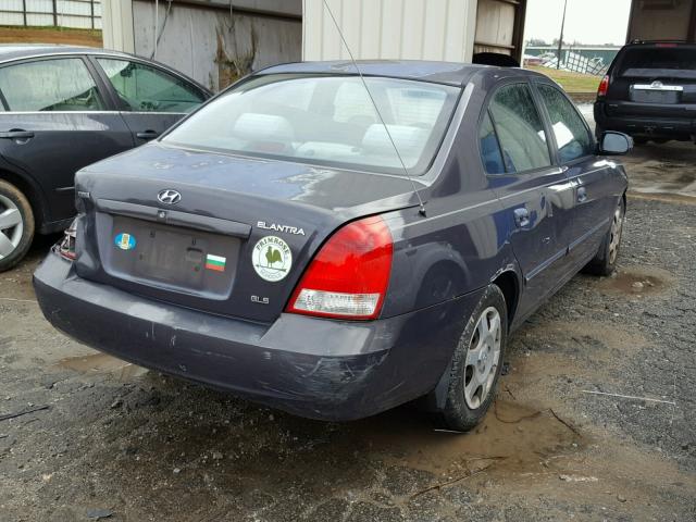 KMHDN45D12U280122 - 2002 HYUNDAI ELANTRA GL GRAY photo 4