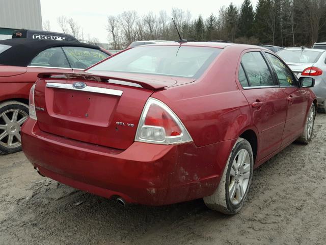 3FAHP08177R152644 - 2007 FORD FUSION SEL RED photo 4