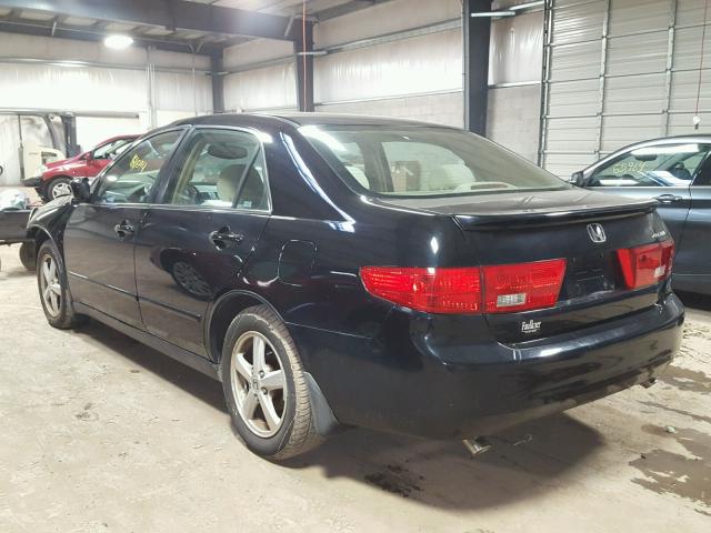 1HGCM66355A004635 - 2005 HONDA ACCORD LX BLACK photo 3