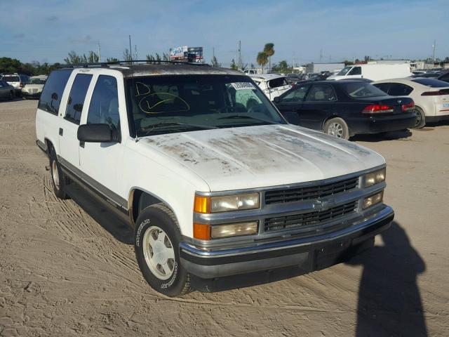 1GNEC16R3XJ350436 - 1999 CHEVROLET SUBURBAN C WHITE photo 1