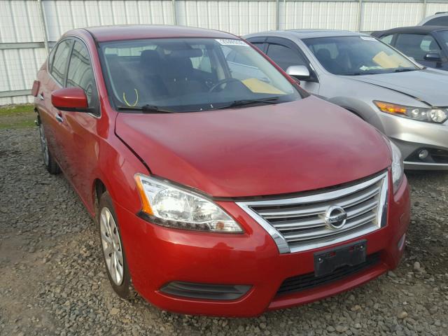 3N1AB7AP3DL663612 - 2013 NISSAN SENTRA S RED photo 1