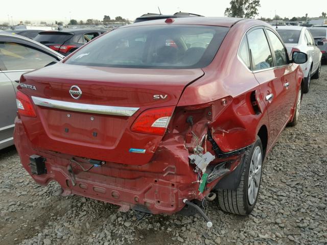 3N1AB7AP3DL663612 - 2013 NISSAN SENTRA S RED photo 4