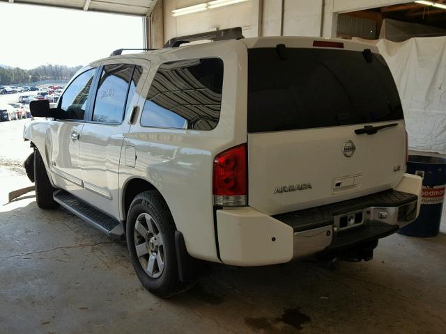 5N1BA08C47N716994 - 2007 NISSAN ARMADA SE WHITE photo 3