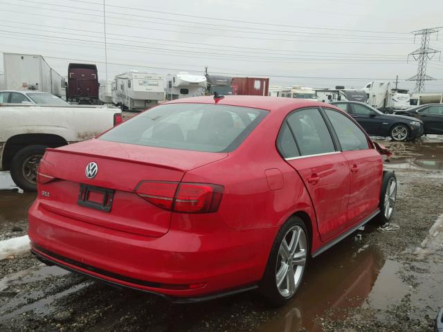 3VW4T7AJ2GM356088 - 2016 VOLKSWAGEN JETTA GLI RED photo 4