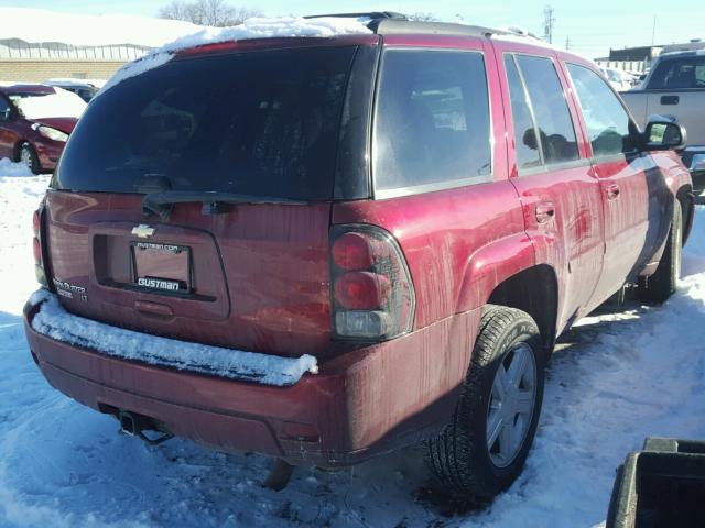 1GNDT13S872181463 - 2007 CHEVROLET TRAILBLAZE MAROON photo 4