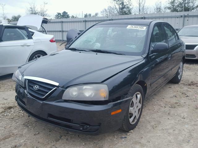 KMHDN46D64U741994 - 2004 HYUNDAI ELANTRA BLACK photo 2