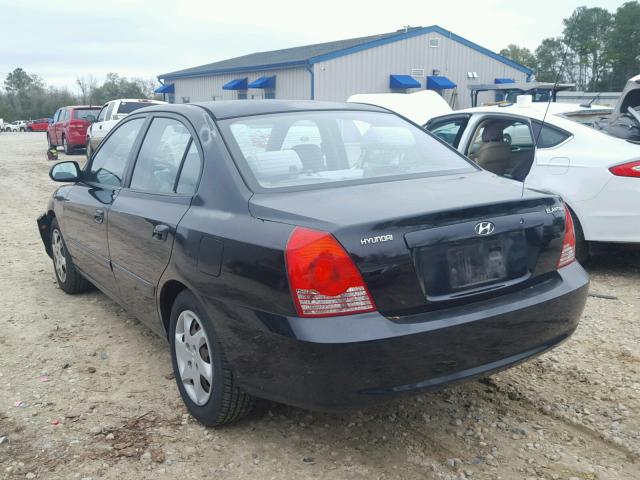 KMHDN46D64U741994 - 2004 HYUNDAI ELANTRA BLACK photo 3