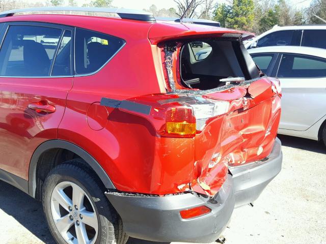 JTMRFREV3D5006771 - 2013 TOYOTA RAV4 XLE RED photo 9