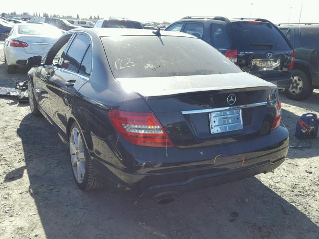 WDDGF4HB5CA685837 - 2012 MERCEDES-BENZ C 250 BLACK photo 3