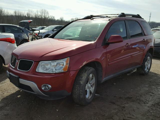 2CKDL63F666089884 - 2006 PONTIAC TORRENT RED photo 2