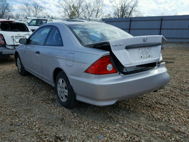 1HGEM22314L033916 - 2004 HONDA CIVIC DX V SILVER photo 3