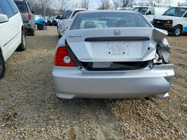 1HGEM22314L033916 - 2004 HONDA CIVIC DX V SILVER photo 9