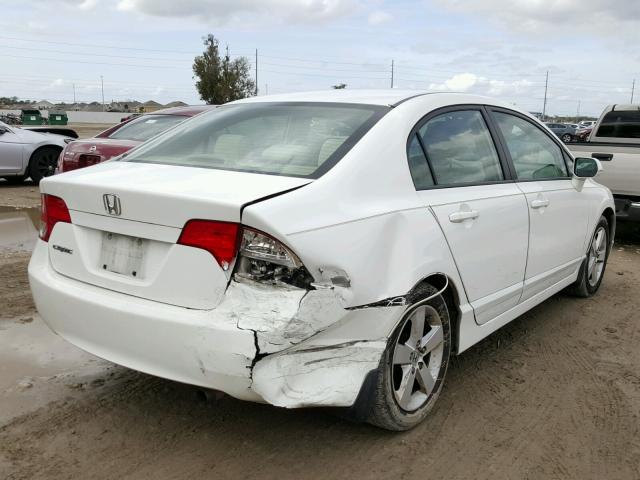 1HGFA16888L110882 - 2008 HONDA CIVIC EX WHITE photo 4