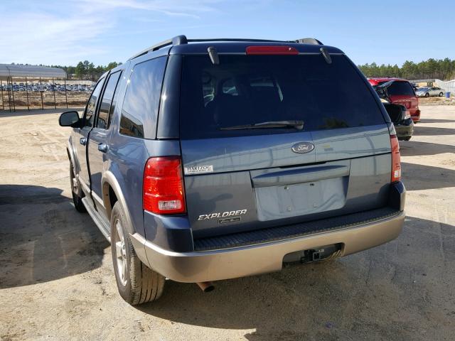 1FMZU64K43UC30885 - 2003 FORD EXPLORER E BLUE photo 3