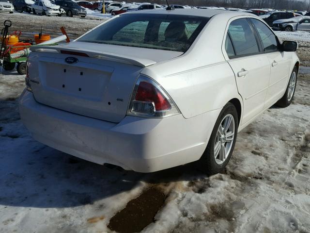 3FAHP07Z39R134698 - 2009 FORD FUSION SE WHITE photo 4