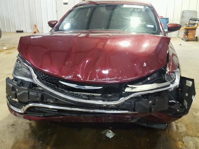 1C3CCCAB3FN712458 - 2015 CHRYSLER 200 LIMITE BURGUNDY photo 7