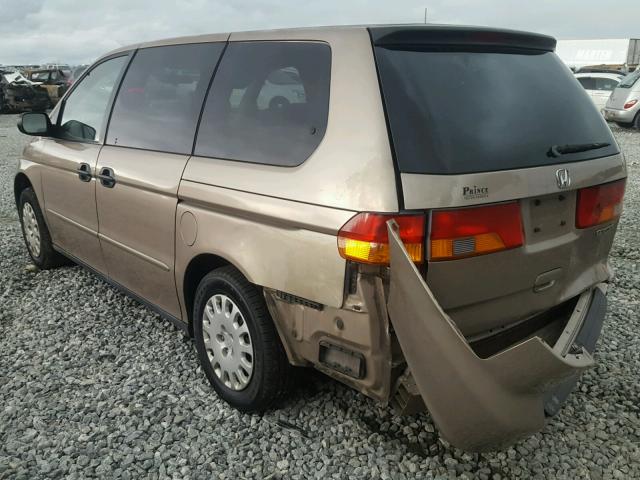 5FNRL18543B010346 - 2003 HONDA ODYSSEY LX TAN photo 3