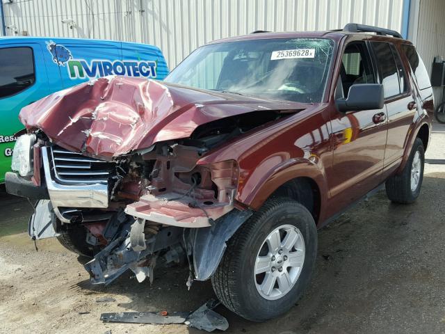 1FMEU63E09UA25633 - 2009 FORD EXPLORER X BURGUNDY photo 2