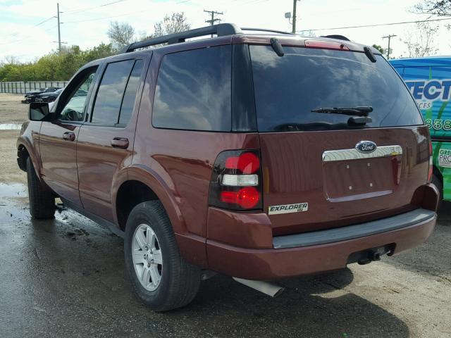 1FMEU63E09UA25633 - 2009 FORD EXPLORER X BURGUNDY photo 3