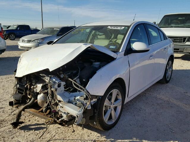 1G1PE5SB7E7257403 - 2014 CHEVROLET CRUZE LT WHITE photo 2