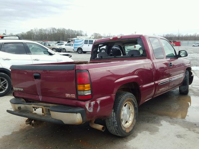 2GTEC19T041238697 - 2004 GMC NEW SIERRA BURGUNDY photo 4