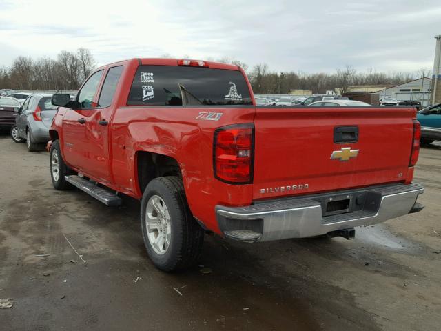 1GCVKREH2EZ202408 - 2014 CHEVROLET SILVERADO RED photo 3