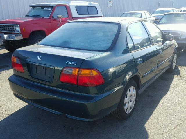 2HGEJ6611XH580176 - 1999 HONDA CIVIC BASE GREEN photo 4