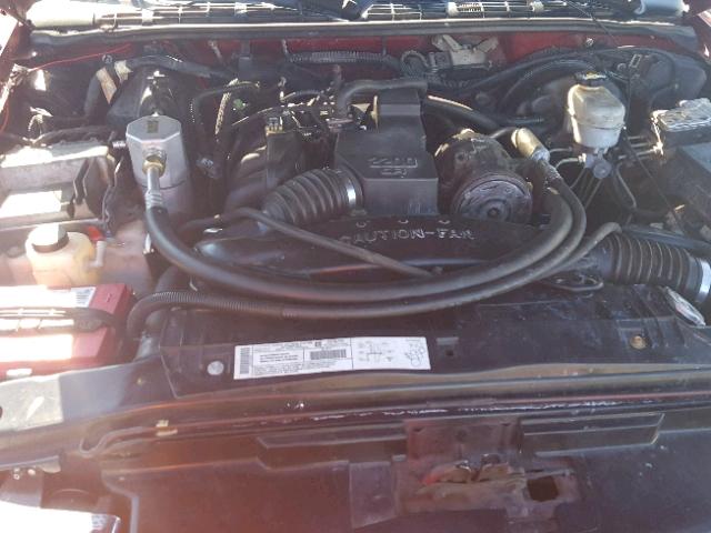 1GCCS19HX38181068 - 2003 CHEVROLET S TRUCK S1 BURGUNDY photo 7