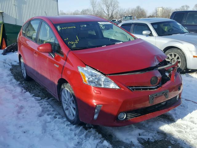 JTDZN3EU4D3284565 - 2013 TOYOTA PRIUS V RED photo 1