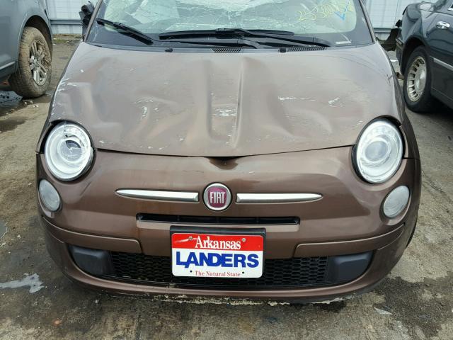 3C3CFFAR8DT511349 - 2013 FIAT 500 POP BROWN photo 7