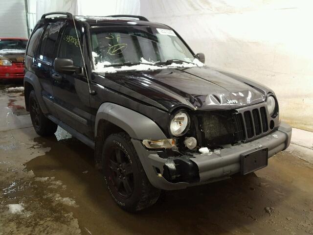 1J4GL48K65W585040 - 2005 JEEP LIBERTY SP BLACK photo 1