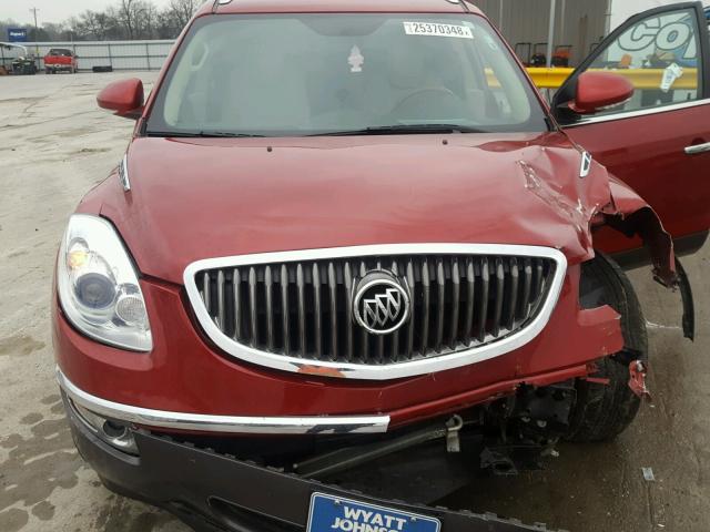 5GAKRDED3CJ359778 - 2012 BUICK ENCLAVE MAROON photo 7
