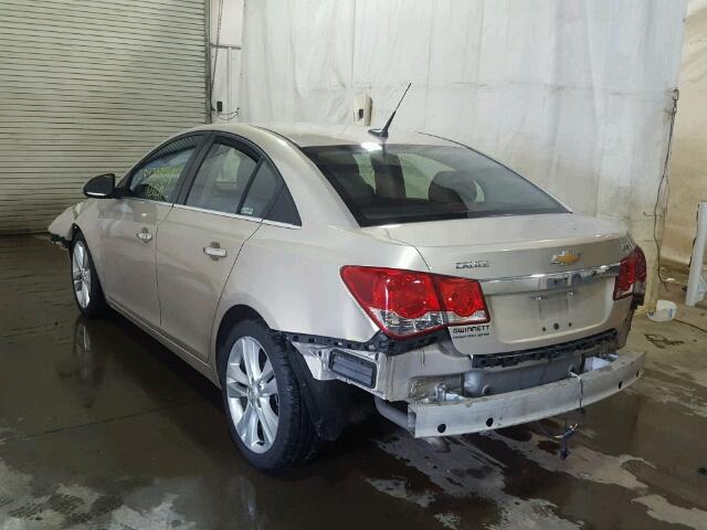 1G1PH5SC5C7133806 - 2012 CHEVROLET CRUZE LTZ TAN photo 3