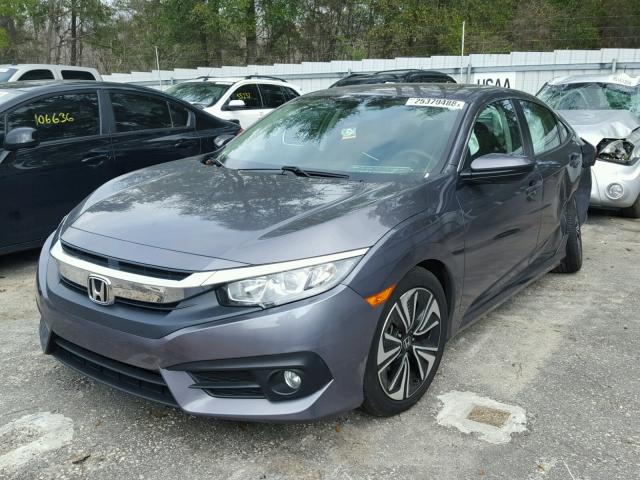 19XFC1F36HE004047 - 2017 HONDA CIVIC EX ნაცრისფერი ფოტო 2