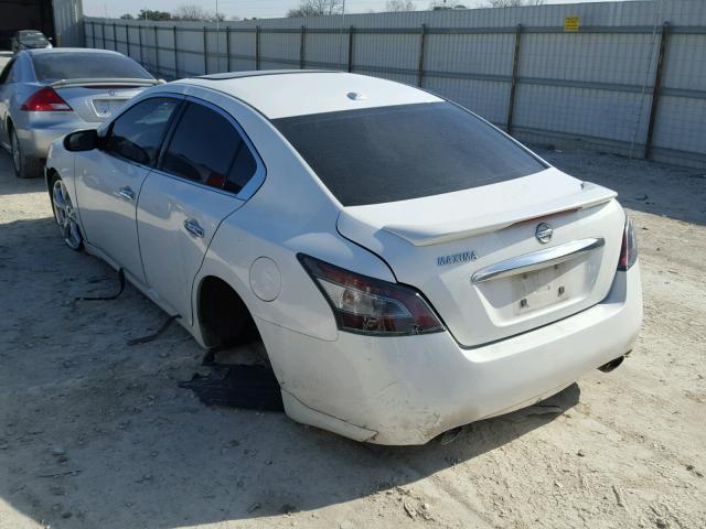 1N4AA5AP2CC847721 - 2012 NISSAN MAXIMA S WHITE photo 3