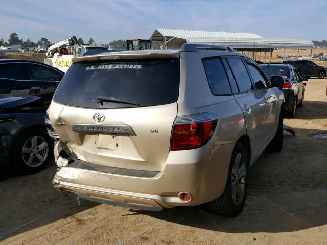 JTEDS43A282056217 - 2008 TOYOTA HIGHLANDER GOLD photo 4